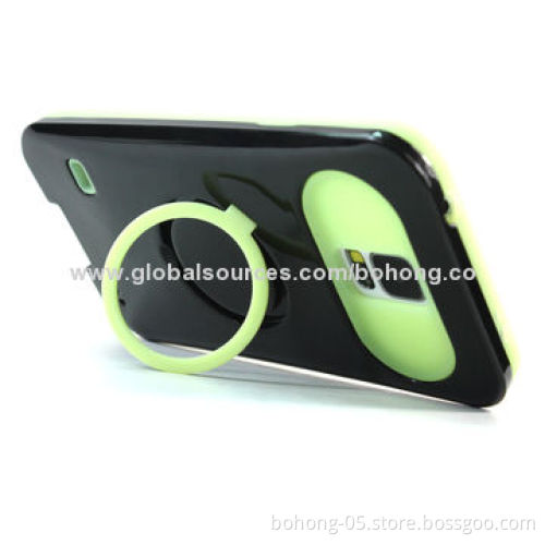 Luminous Case for Samsung S5, PC + Silicone, Back with Kickstand, Various Colors Available